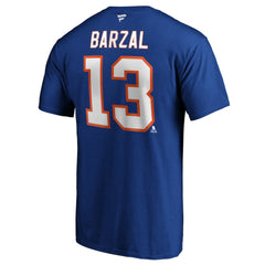 Mathew Barzal New York Islanders Fanatics Authentic Stack Player Name & Number T-Shirt - Royal T-shirts