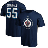 Mark Scheifele Winnipeg Jets Fanatics Authentic Stack Name & Number Team T-Shirt - Navy T-shirts