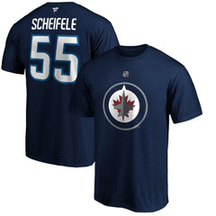 Mark Scheifele Winnipeg Jets Fanatics Authentic Stack Name & Number Team T-Shirt - Navy T-shirts
