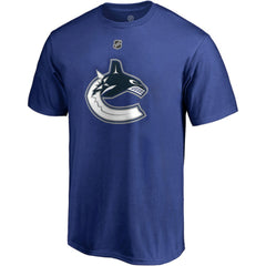 Brock Boeser Vancouver Canucks Fanatics Authentic Stack Player Name & Number T-Shirt - Blue T-shirts