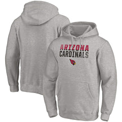 Arizona Cardinals Fade Out Fitted Pullover Hoodie - Heather Gray discount