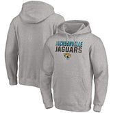 Jacksonville Jaguars Fade Out Fitted Pullover Hoodie - Heather Gray for sale