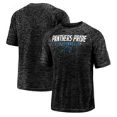 Carolina Panthers Nickname Wordmark Raglan Space Dye T-Shirt - Black sale