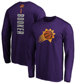 Devin Booker Phoenix Suns Playmaker Name & Number Long Sleeve T-Shirt - Purple shop