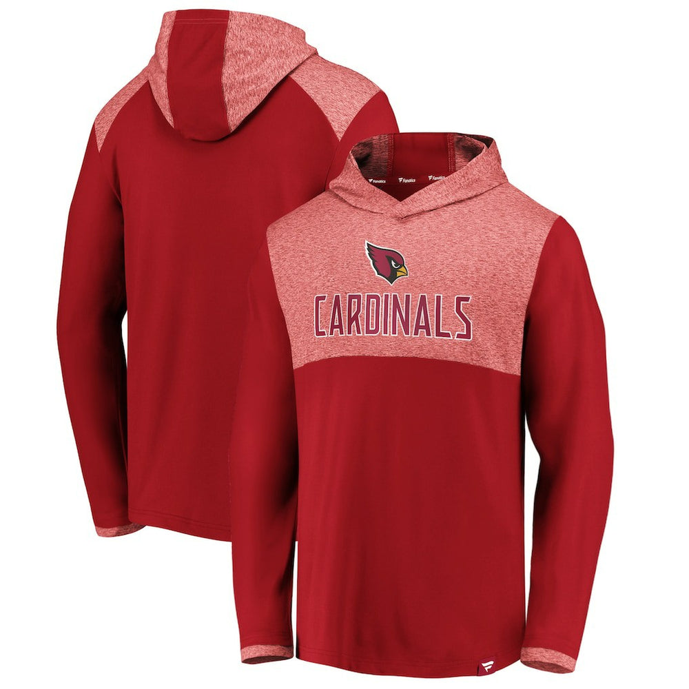 Arizona Cardinals Iconic Marbled Clutch Hoodie Long Sleeve T-Shirt - Cardinal outlet