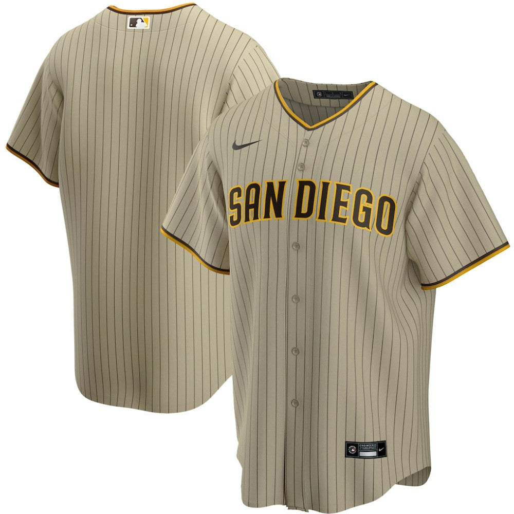 San Diego Padres Alternate Replica Team Jersey Tan