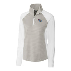 Tennessee Titans Cutter & Buck Women's Forge Tonal Stripe Half-Zip Pullover Jacket - White discount