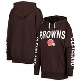 Cleveland Browns G-III 4Her by Carl Banks Women's Extra Point Pullover Hoodie - Brown outlet