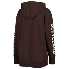 Cleveland Browns G-III 4Her by Carl Banks Women's Extra Point Pullover Hoodie - Brown outlet