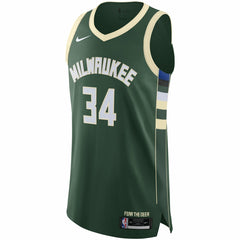 Giannis Antetokounmpo Milwaukee Bucks Authentic Jersey - Icon Edition - Hunter Green cheap