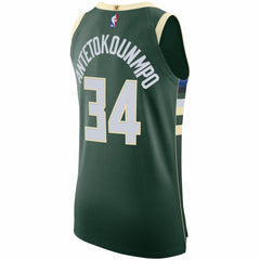 Giannis Antetokounmpo Milwaukee Bucks Authentic Jersey - Icon Edition - Hunter Green cheap