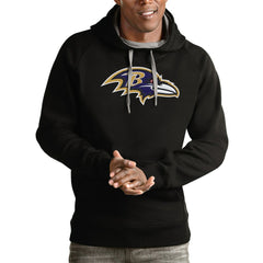 Baltimore Ravens Antigua Victory Pullover Hoodie - Black sale