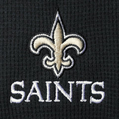 New Orleans Saints Dunbrooke Logo Maverick Thermal Henley Long Sleeve T-Shirt - Black for sale