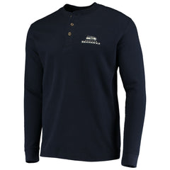 Seattle Seahawks Dunbrooke Logo Maverick Thermal Henley Long Sleeve T-Shirt - Navy sale