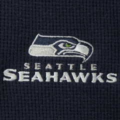 Seattle Seahawks Dunbrooke Logo Maverick Thermal Henley Long Sleeve T-Shirt - Navy sale