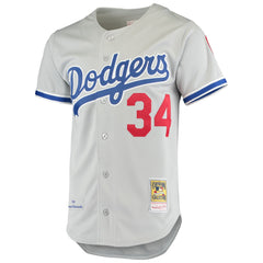 Fernando Valenzuela Los Angeles Dodgers Road 1981 Cooperstown Collection Authentic Jersey Gray