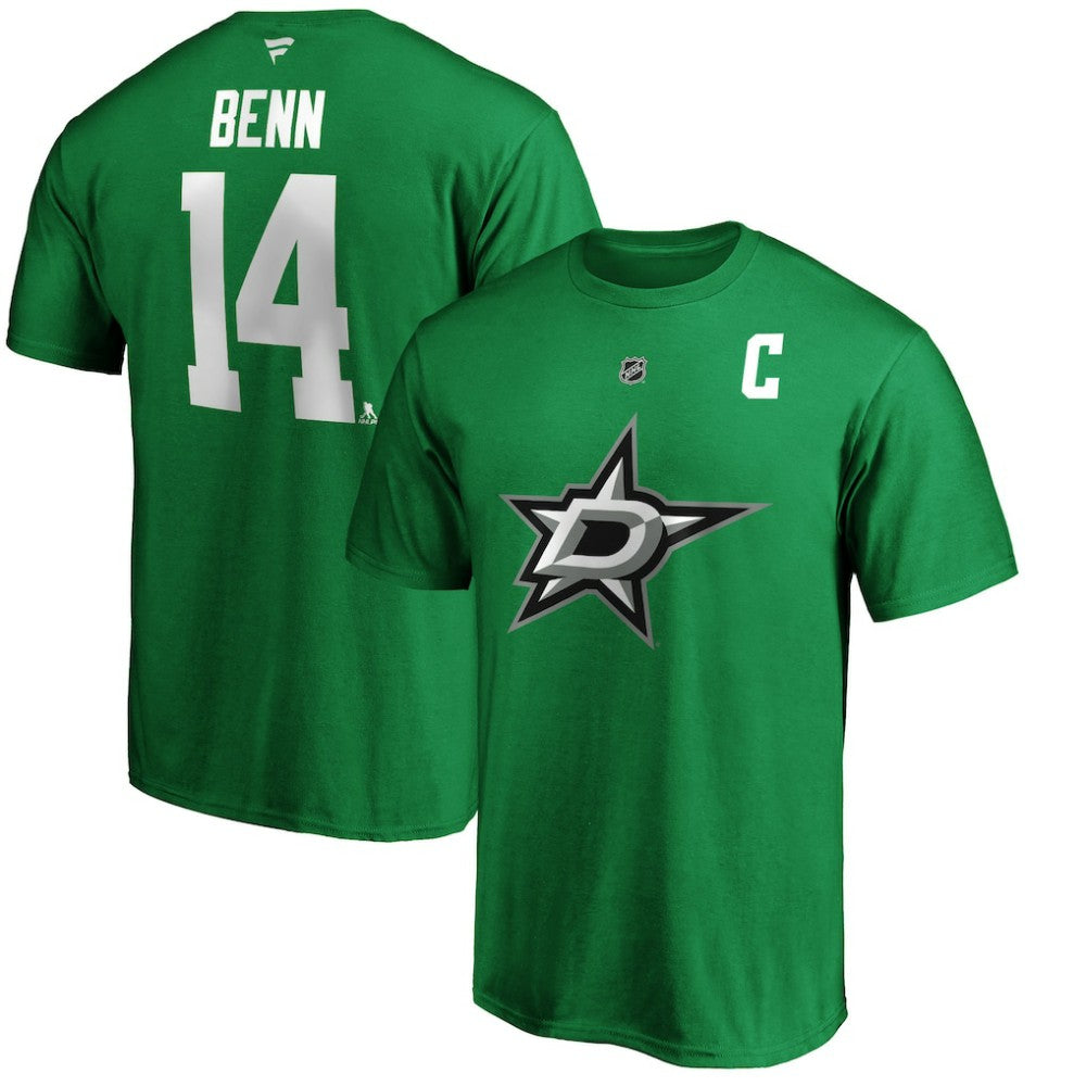 Jamie Benn Dallas Stars Fanatics Authentic Stack Player Name & Number T-Shirt - Kelly Green T-shirts