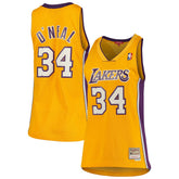 Shaquille O'Neal Los Angeles Lakers Women's 1999/00 Hardwood Classics Swingman Jersey - Gold on sale