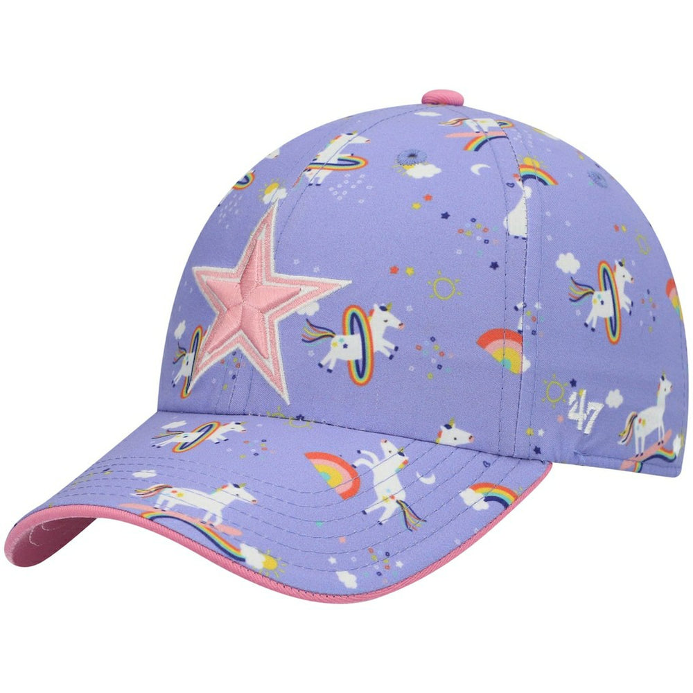 Dallas Cowboys '47 Girls Preschool Unicorn Clean Up Adjustable Hat - Purple online