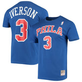 Allen Iverson Philadelphia 76ers Hardwood Classics Name & Number Player T-Shirt - Royal shop