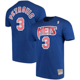 Drazen Petrovic Brooklyn Nets Hardwood Classics Name & Number Player T-Shirt - Royal on sale