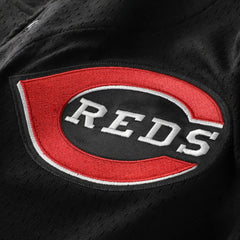 Barry Larkin Cincinnati Reds Cooperstown Collection Mesh Batting Practice Button-Up Jersey Black