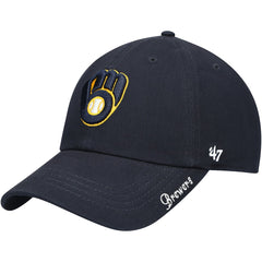 Milwaukee Brewers Women's Team Miata Clean Up Adjustable Hat Navy