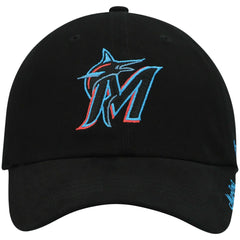 Miami Marlins Women's Team Miata Clean Up Adjustable Hat Black