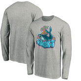 San Jose Sharks Graffiti Shark Long Sleeve T-Shirt - Heather Gray T-shirts