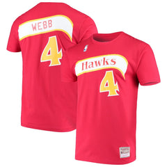 Spud Webb Atlanta Hawks Hardwood Classics Name & Number T-Shirt - Red sale