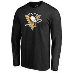 Pittsburgh Penguins Fanatics Primary Team Logo Long Sleeve T-Shirt - Black T-shirts