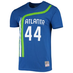 Pete Maravich Atlanta Hawks Hardwood Classics Stitch Name & Number T-Shirt - Blue discount