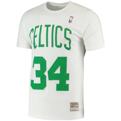 Paul Pierce Boston Celtics Hardwood Classics Stitch Name & Number T-Shirt - White discount