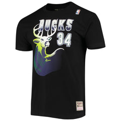 Ray Allen Milwaukee Bucks Hardwood Classics Stitch Name & Number T-Shirt - Black sale