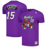 Vince Carter Toronto Raptors Hardwood Classics Stitch Name & Number T-Shirt - Purple for sale