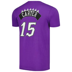 Vince Carter Toronto Raptors Hardwood Classics Stitch Name & Number T-Shirt - Purple for sale