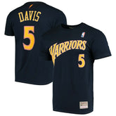 Baron Davis Golden State Warriors Hardwood Classics Stitch Name & Number T-Shirt sale - Navy shop
