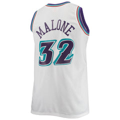 Karl Malone Utah Jazz 1996/97 Big & Tall Hardwood Classics Swingman Jersey - White for sale