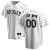 Colorado Rockies Home Replica Custom Jersey White