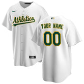 Athletics Home Replica Custom Jersey White