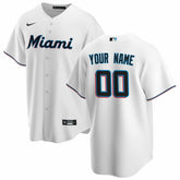 Miami Marlins Home Replica Custom Jersey White