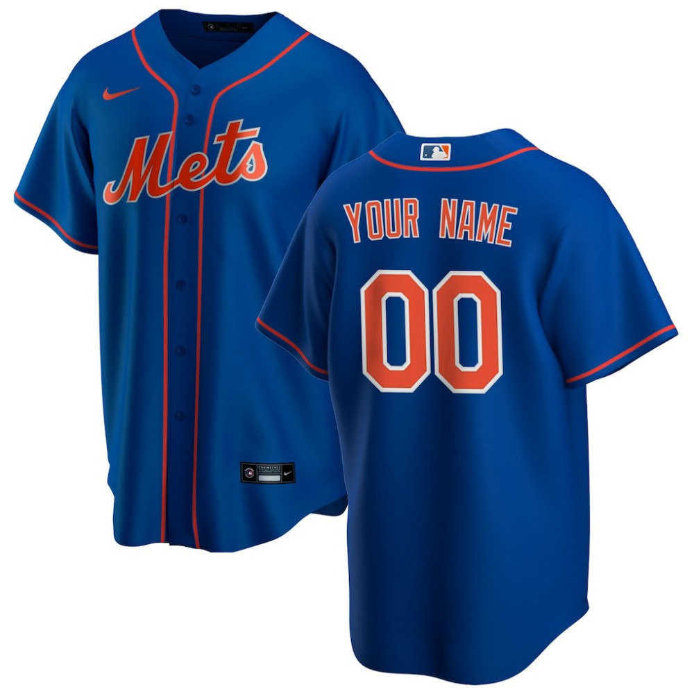 New York Mets Alternate Replica Pick-A-Player Custom Jersey Royal