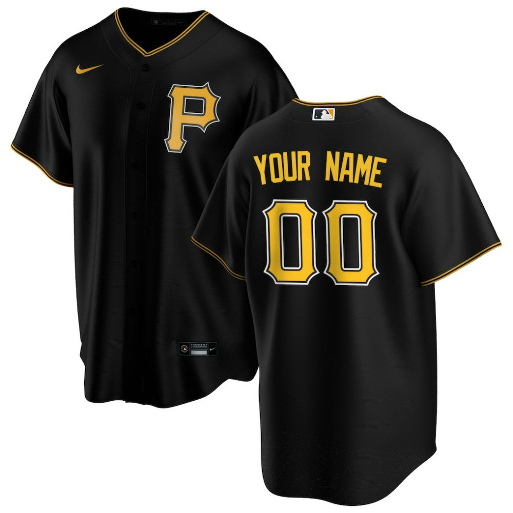 Pittsburgh Pirates Alternate Replica Custom Jersey Black