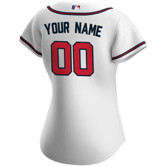 Atlanta Braves Women's Home Replica Custom Jersey White