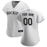 Colorado Rockies Women's Home Replica Custom Jersey White