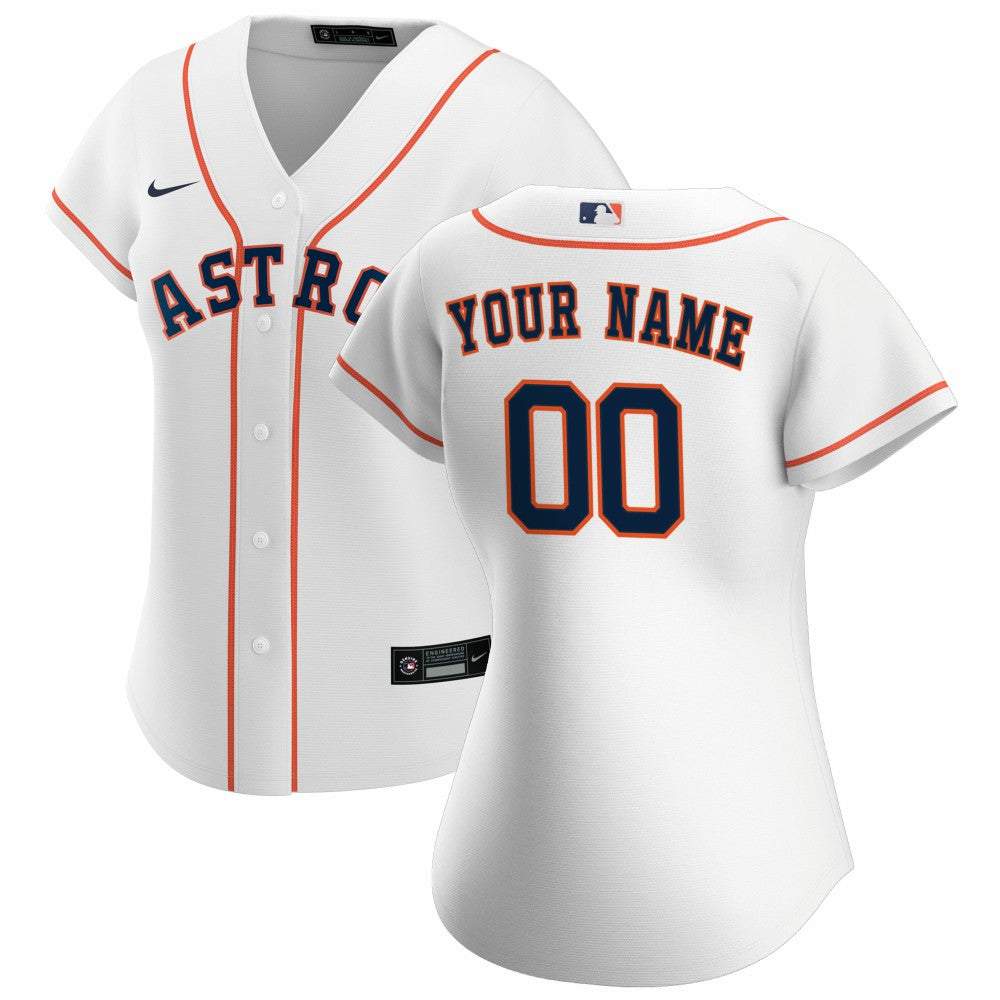 Houston Astros Women's Home Replica Custom Jersey White