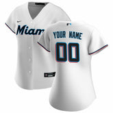 Miami Marlins Women's Home Replica Custom Jersey White