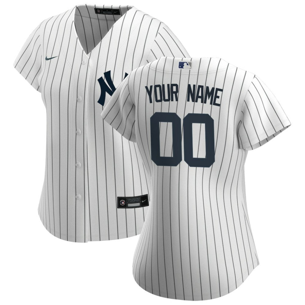 New York Yankees Women's Home Replica Custom Jersey White