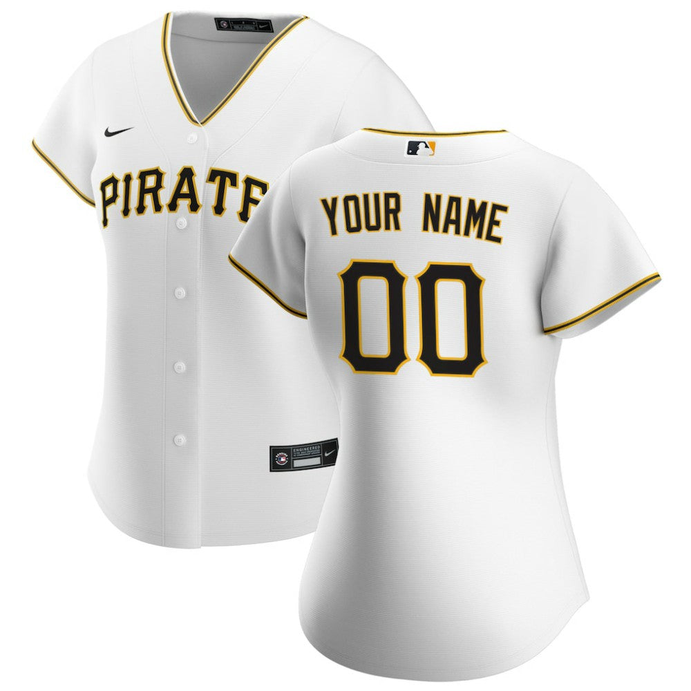 Pittsburgh Pirates Women's Home Replica Custom Jersey White