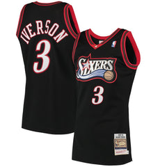 Allen Iverson Philadelphia 76ers 1997/98 Hardwood Classics Authentic Jersey - Black discount